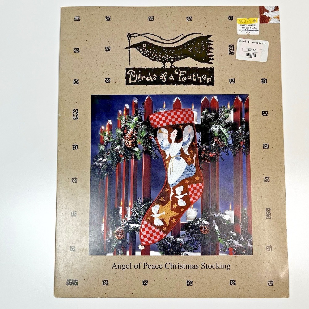 Birds of a Feather Angel of Peace Christmas Stocking Cross Stitch Chart‎ HOL205
